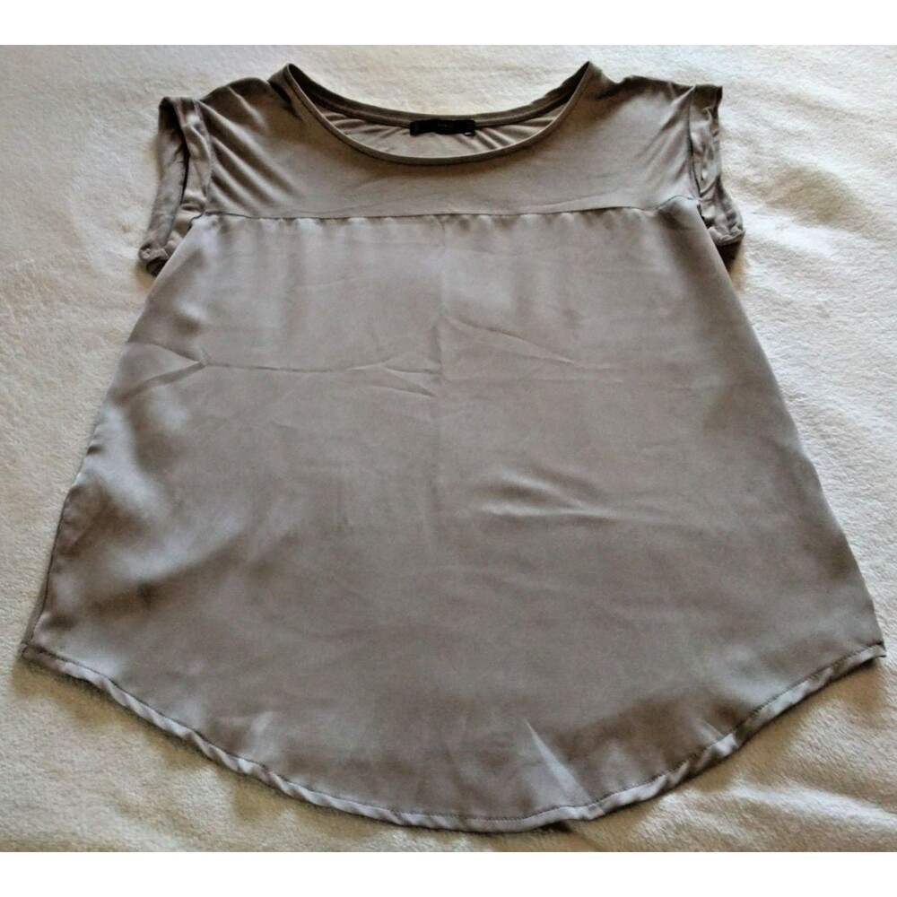 MNG Womens Taupe Color Shirt Size Medium